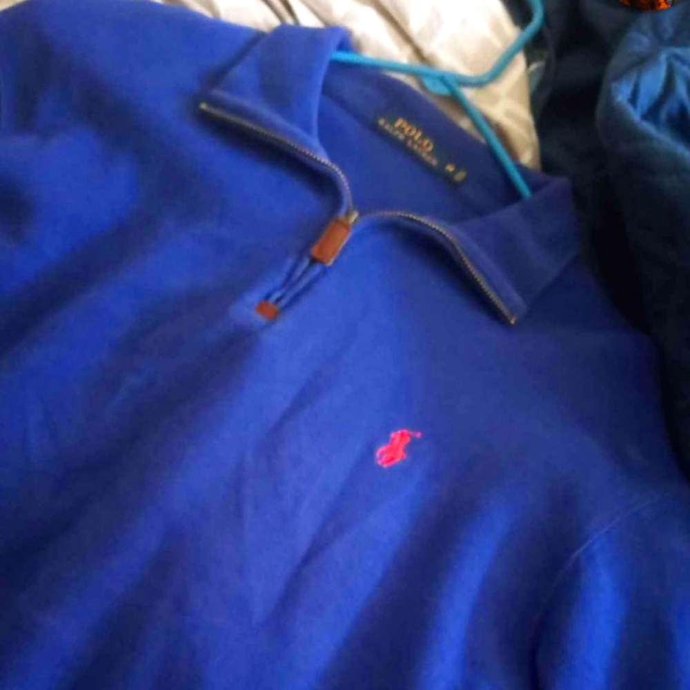 Mens polo quarter zip sweater